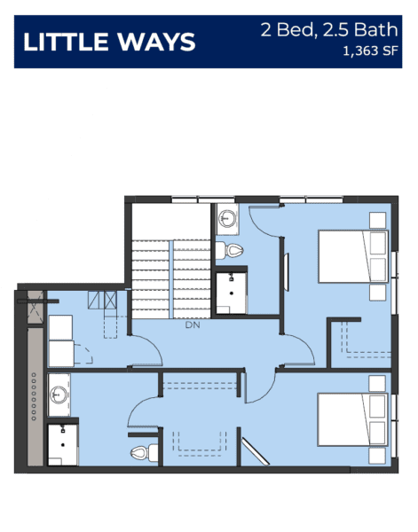 2 Bed 2 Story 25